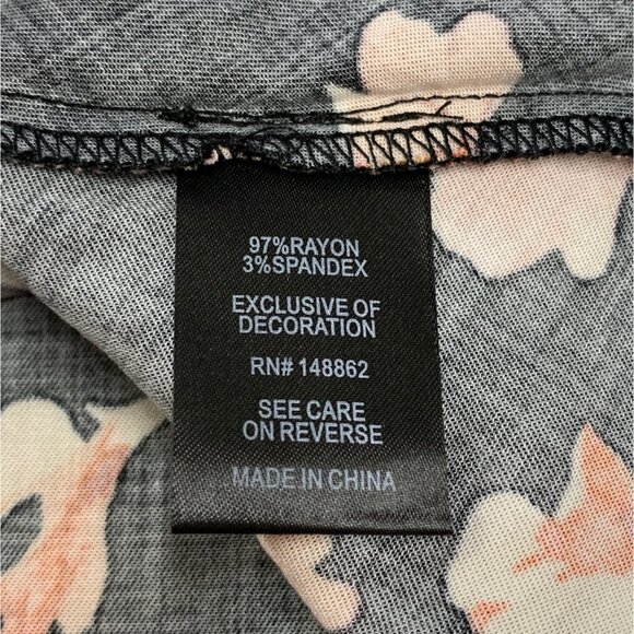 Torrid Tank Top Womens 2 2X 18-20 Black Floral Babydoll Stretch Challis Crochet - Picture 5 of 12